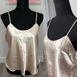 Farr West Cream Satin Women's Cami Top (M)
